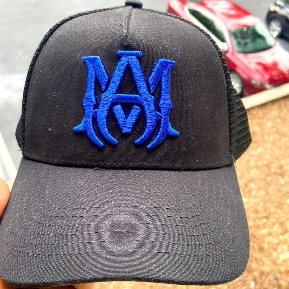 Amiri Hat..Black/Royal Blue...Snap Back..One Size Fit All..Comfy..Worn Once